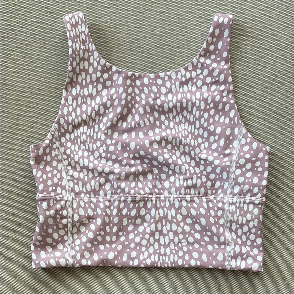 Nimble Activewear White Cream Sleeveless Fitted Crop Tank Small